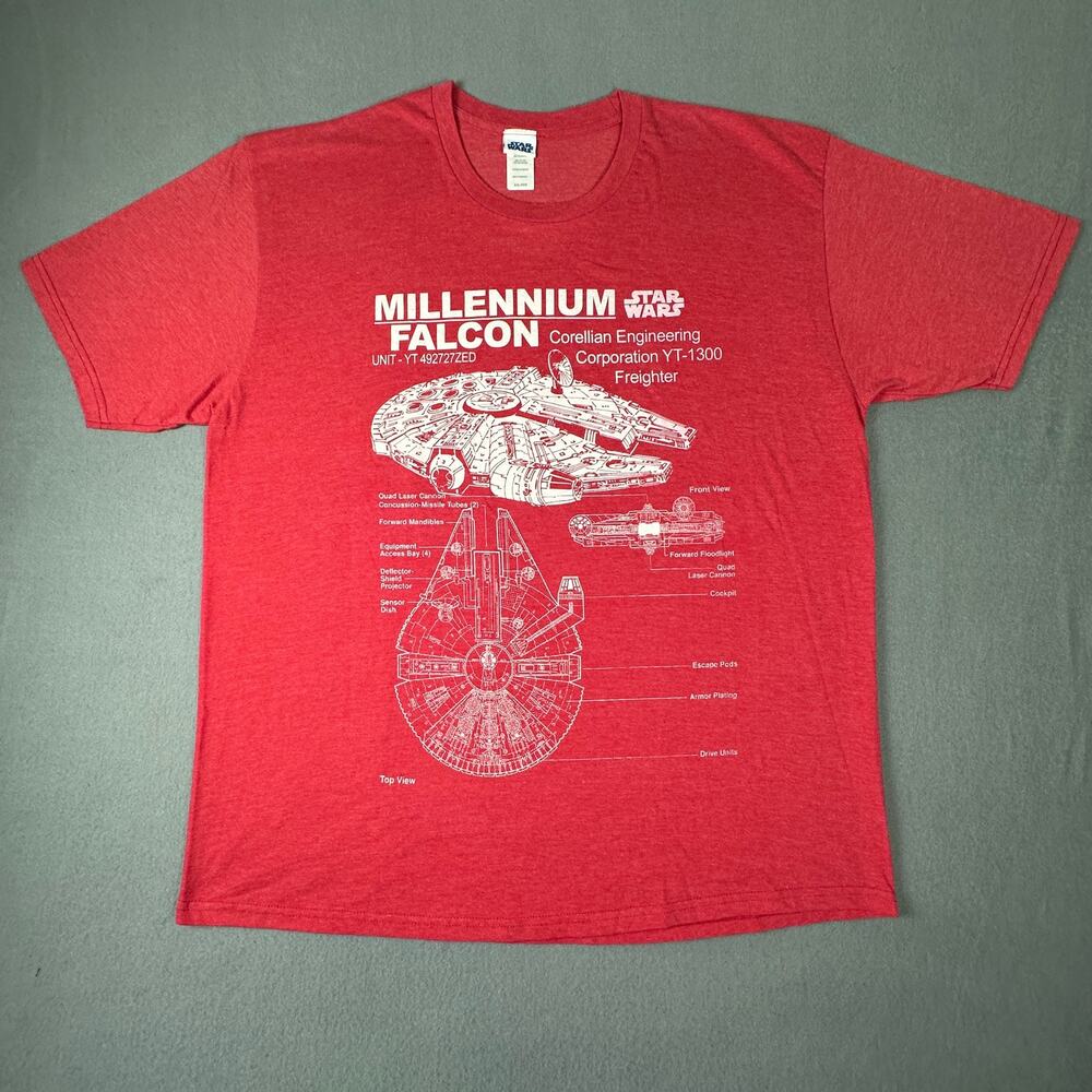 Star Wars Millennium Falcon T Shirt 2X  Graphic Lucasfilm
